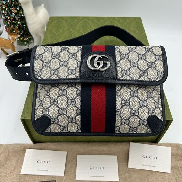 Women’s Gucci blue/red Ophedia GG  belt bag size 80 cm/32 inches adjustable - Picture 2 of 12